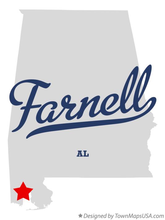 Map of Farnell Alabama AL