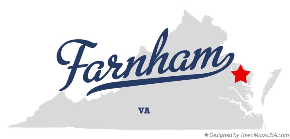 Map of Farnham Virginia VA