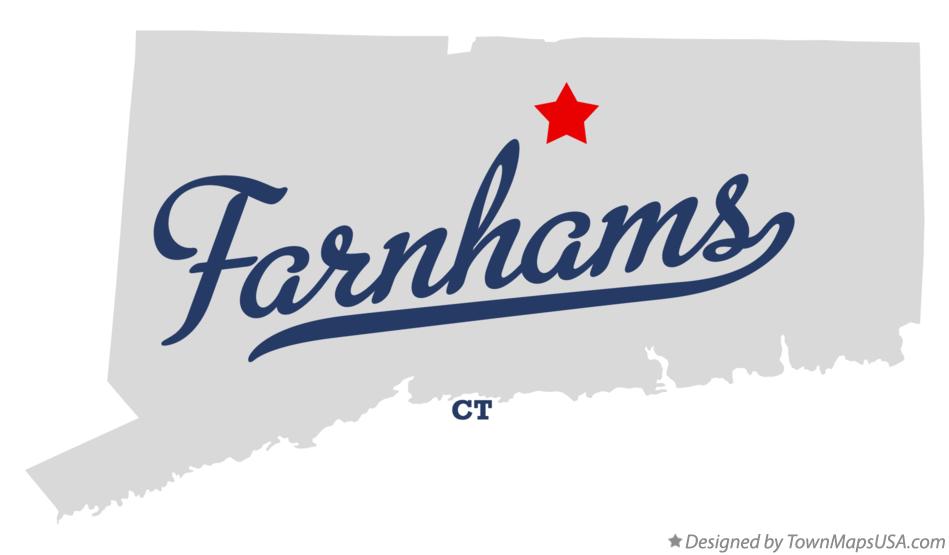 Map of Farnhams Connecticut CT