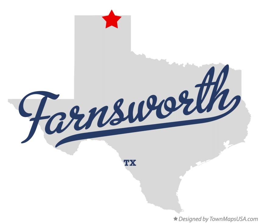 Map of Farnsworth Texas TX
