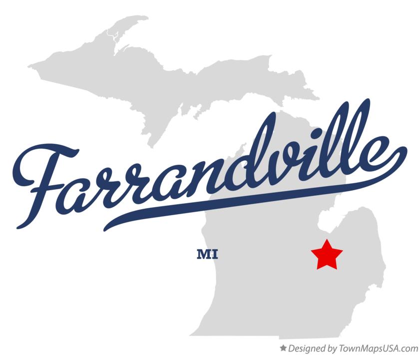 Map of Farrandville Michigan MI