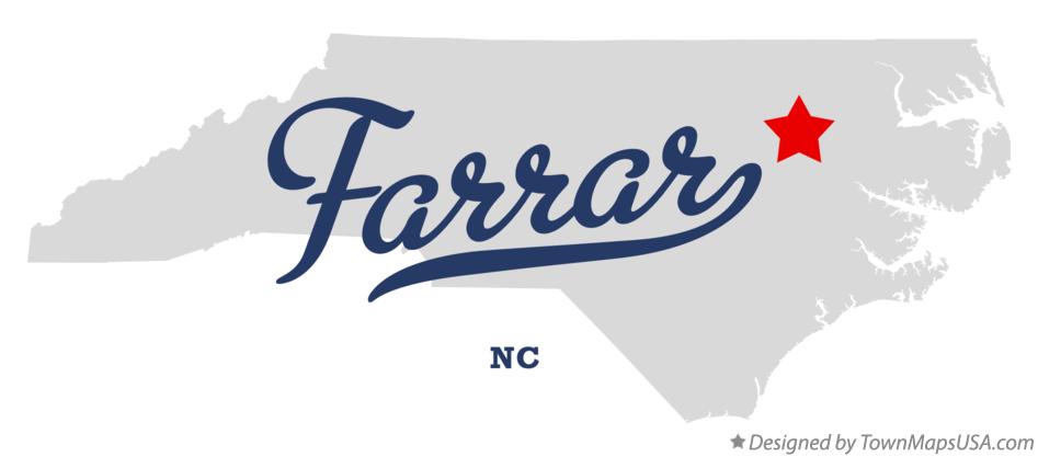 Map of Farrar North Carolina NC