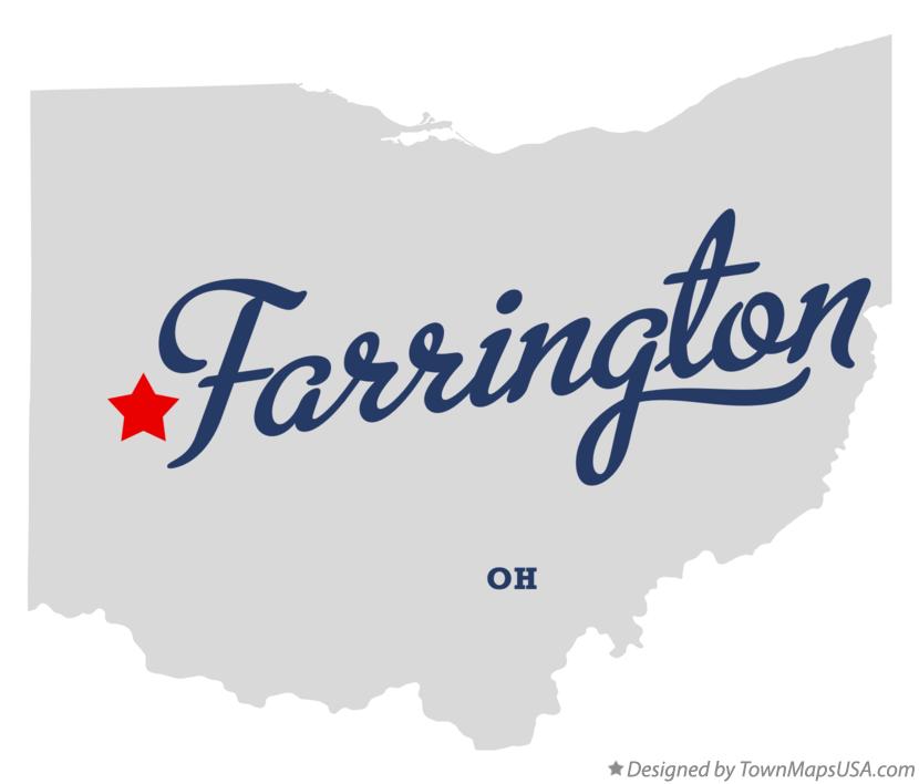 Map of Farrington Ohio OH