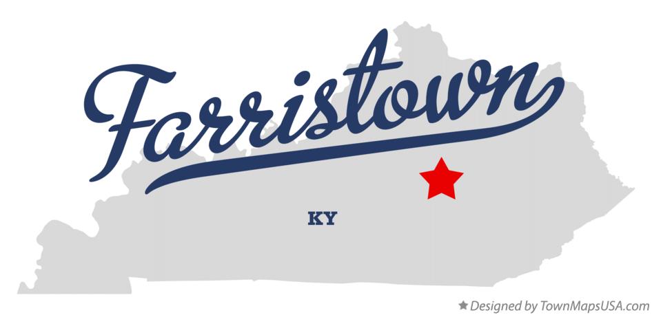 Map of Farristown Kentucky KY