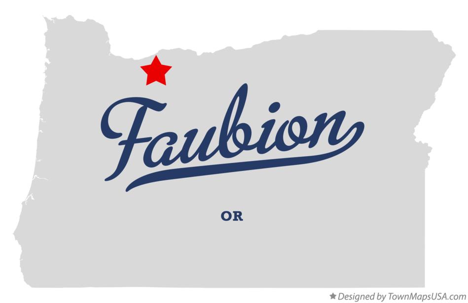 Map of Faubion Oregon OR