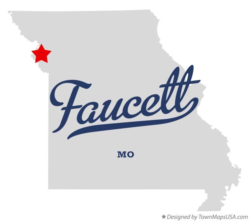 Map of Faucett Missouri MO