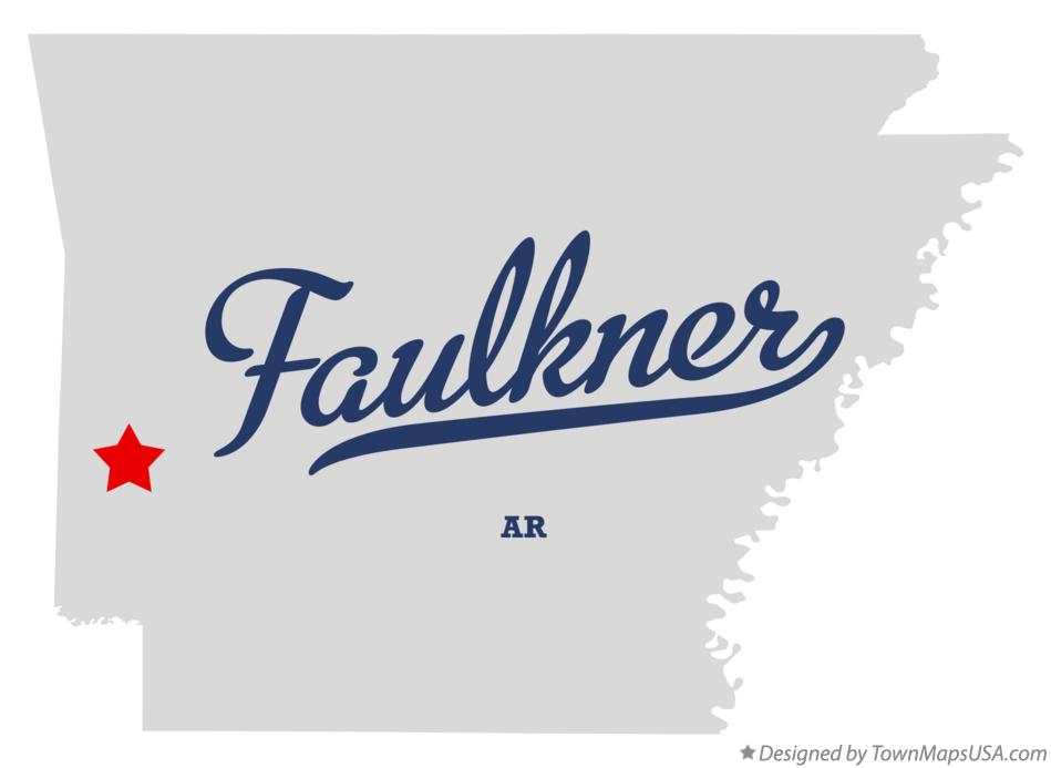 Map of Faulkner Arkansas AR