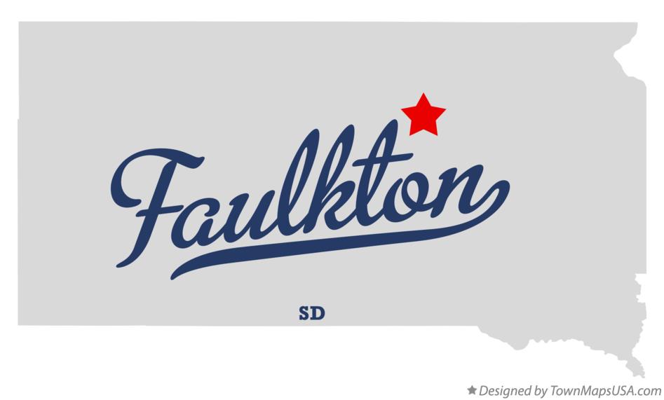 Map of Faulkton South Dakota SD