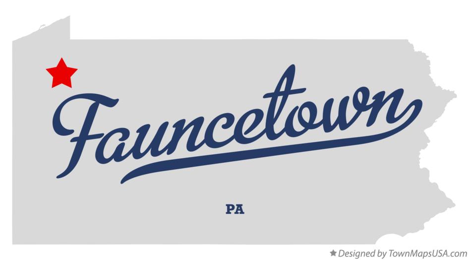 Map of Fauncetown Pennsylvania PA