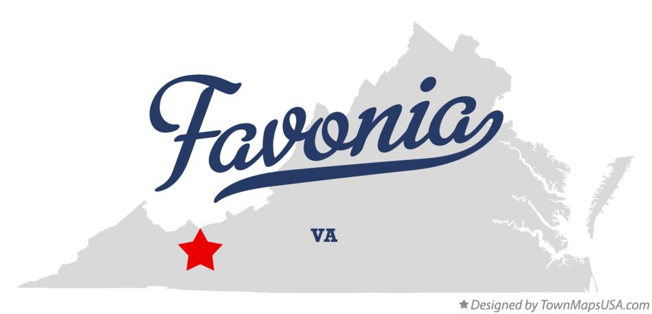Map of Favonia Virginia VA