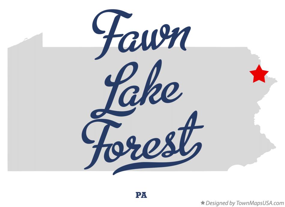 Map of Fawn Lake Forest Pennsylvania PA