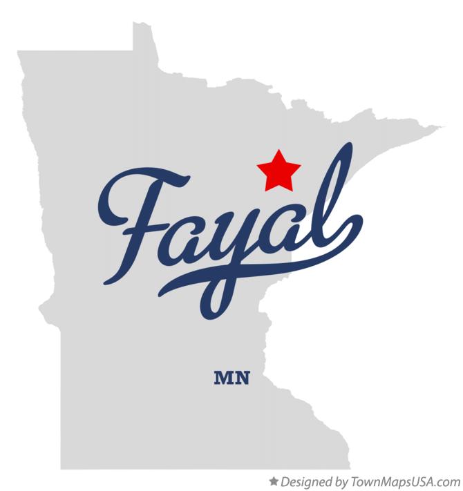 Map of Fayal Minnesota MN