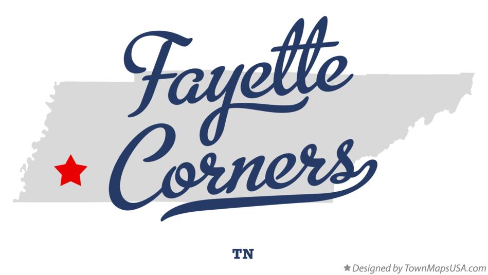 Map of Fayette Corners Tennessee TN