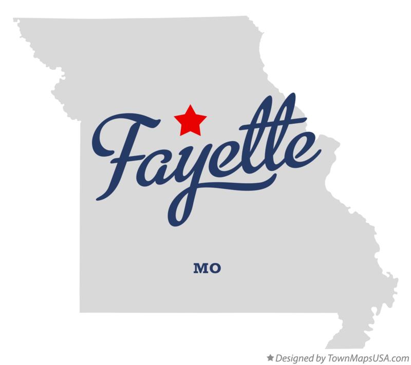 Map of Fayette Missouri MO