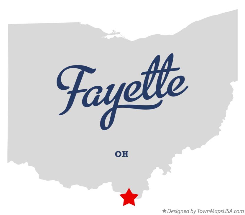 Map of Fayette Ohio OH
