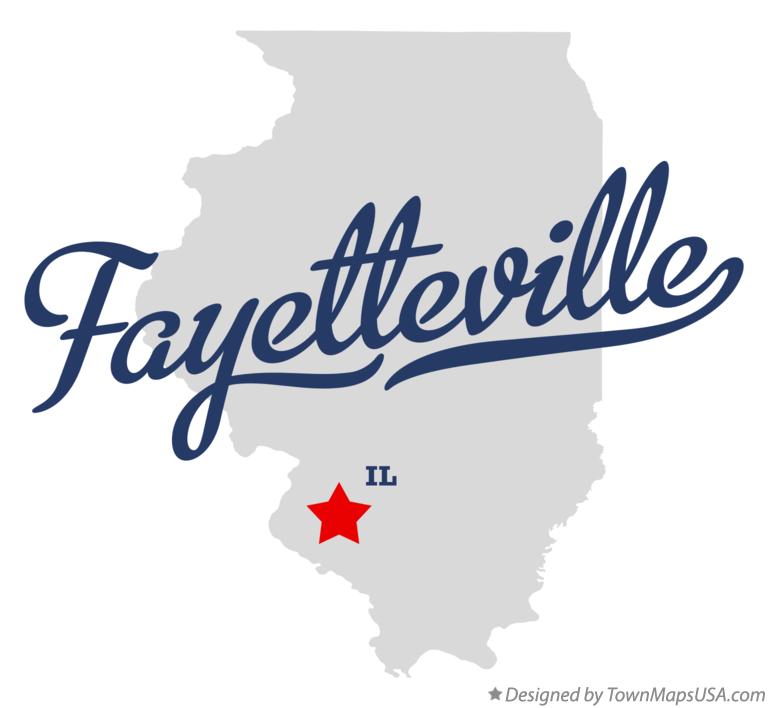 Map of Fayetteville Illinois IL