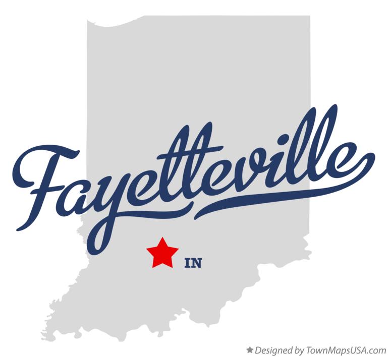 Map of Fayetteville Indiana IN