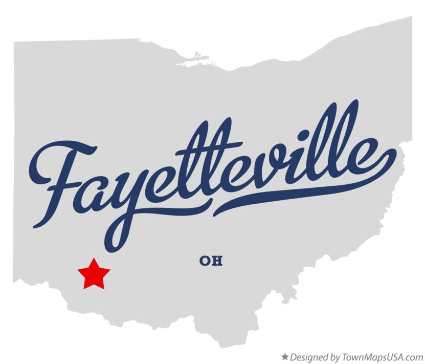 Map of Fayetteville Ohio OH
