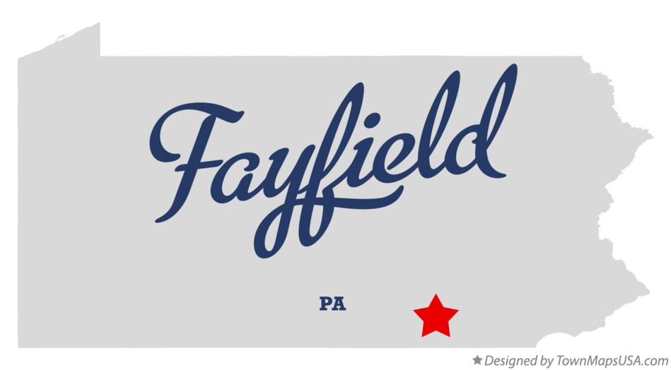 Map of Fayfield Pennsylvania PA