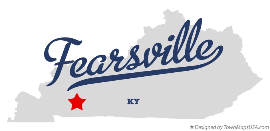 Map of Fearsville Kentucky KY