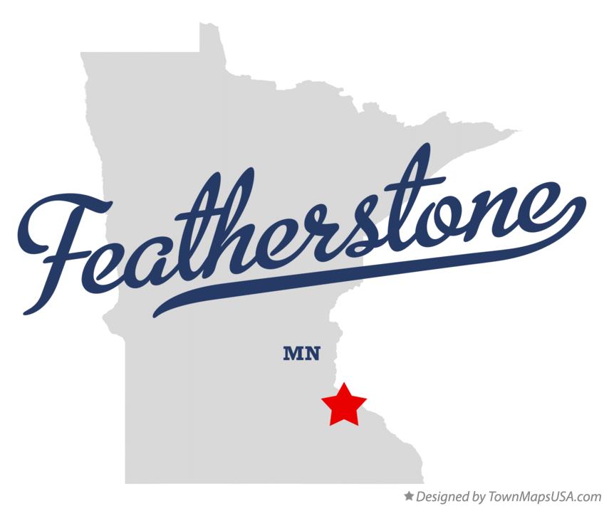 Map of Featherstone Minnesota MN