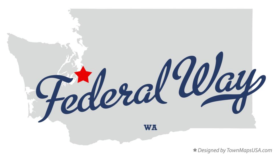 Map of Federal Way Washington WA
