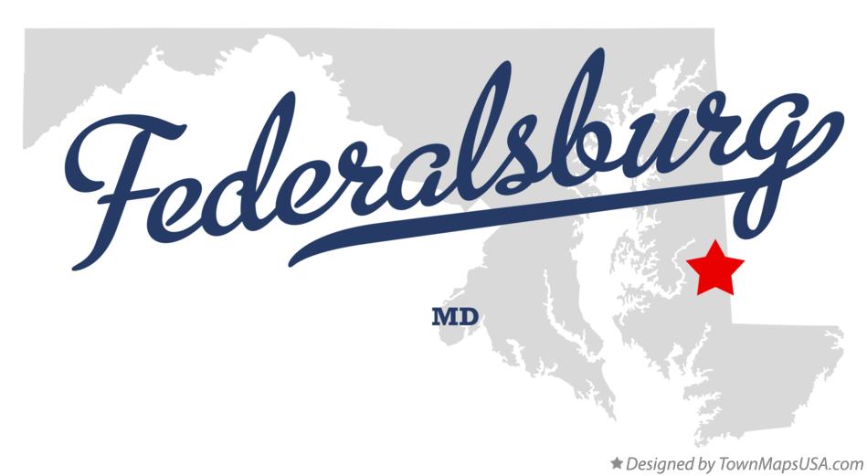 Map of Federalsburg Maryland MD