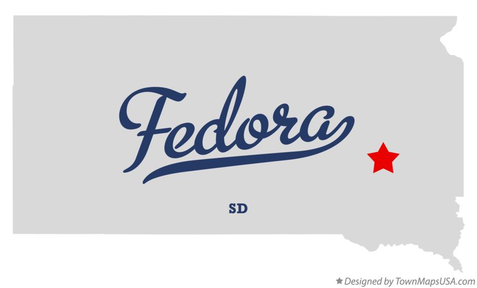Map of Fedora South Dakota SD