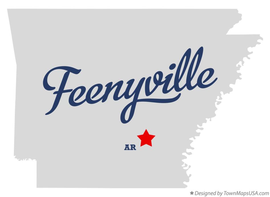 Map of Feenyville Arkansas AR