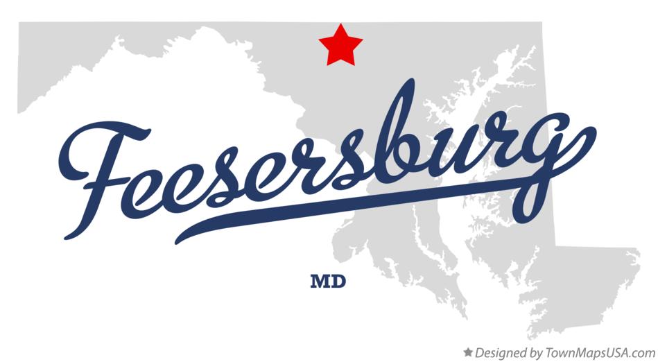 Map of Feesersburg Maryland MD