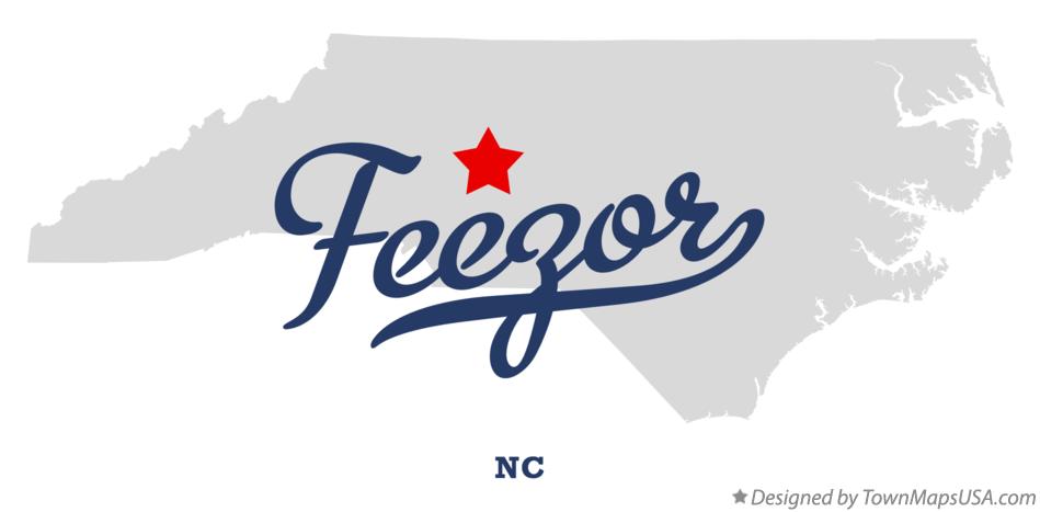 Map of Feezor North Carolina NC