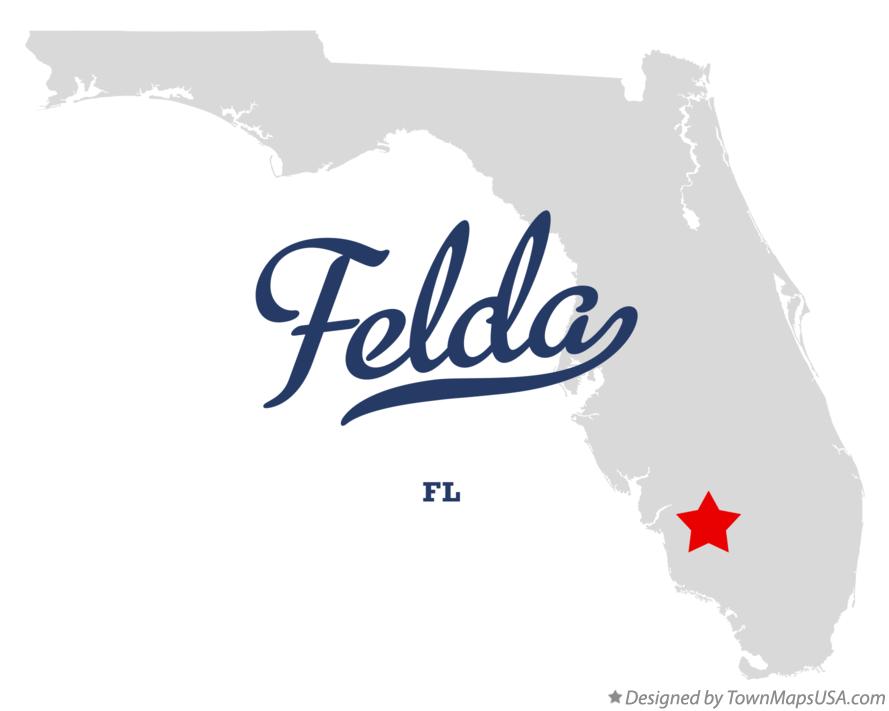 Map of Felda Florida FL