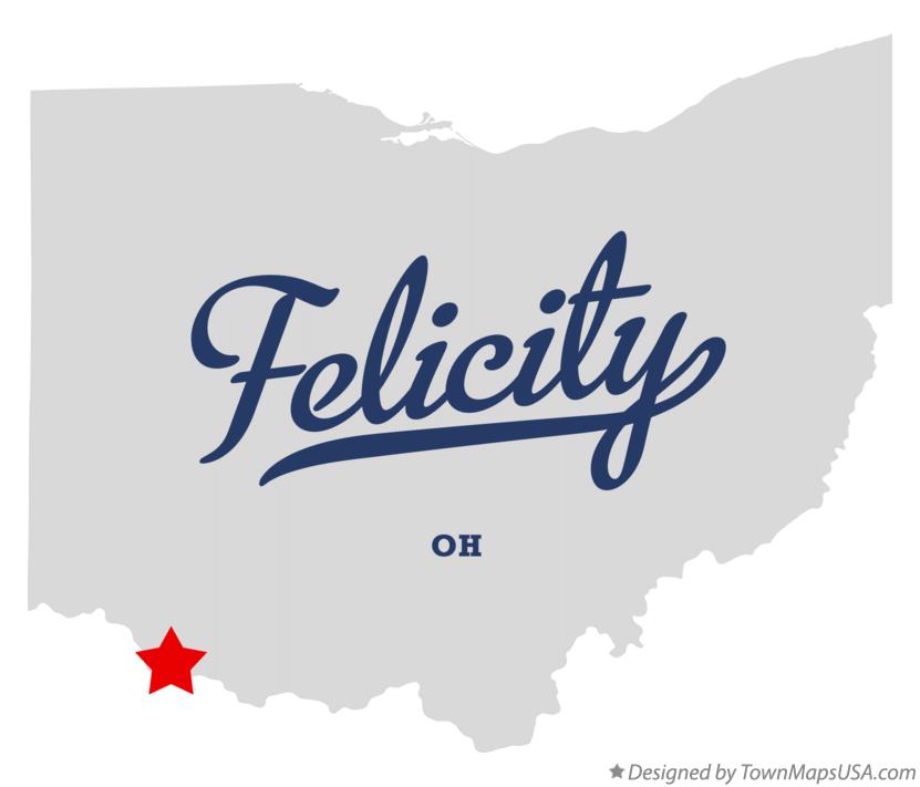 Map of Felicity Ohio OH