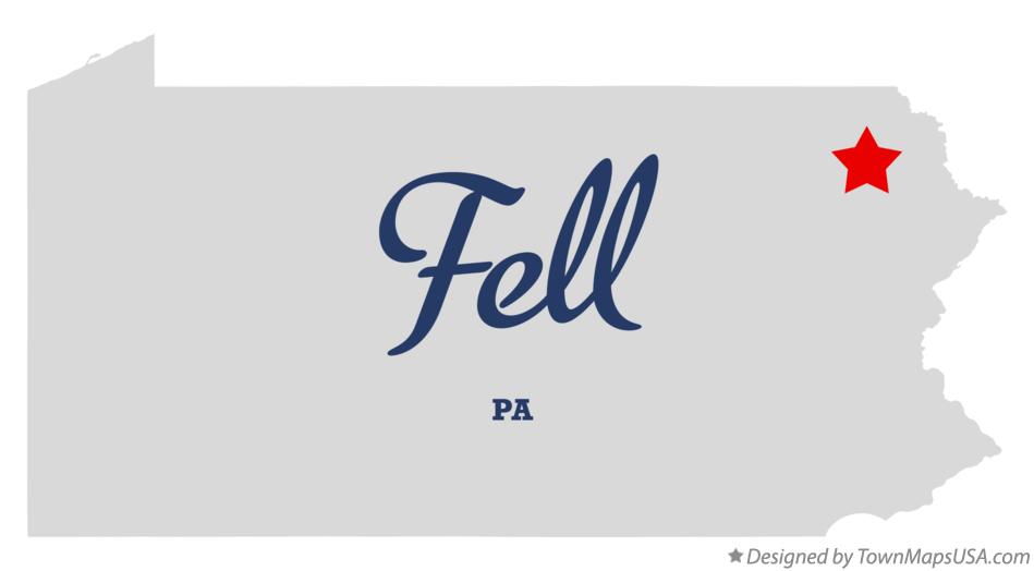 Map of Fell Pennsylvania PA