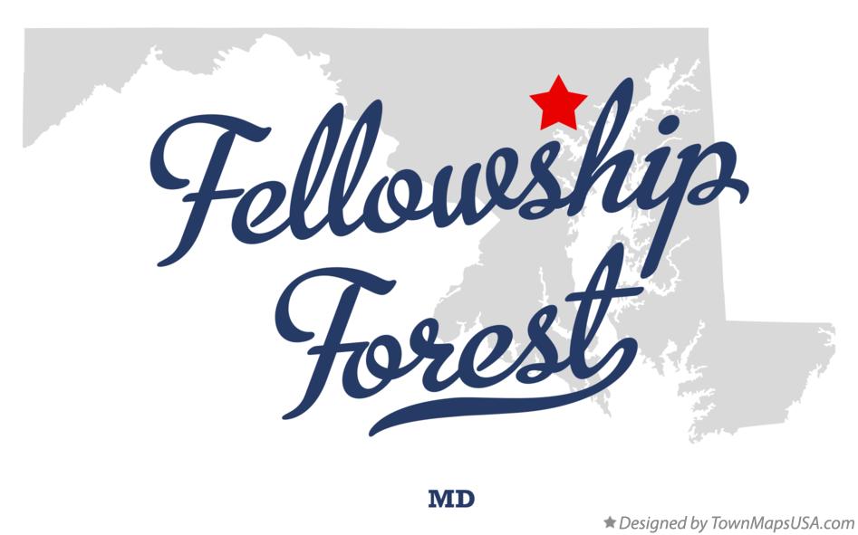 Map of Fellowship Forest Maryland MD