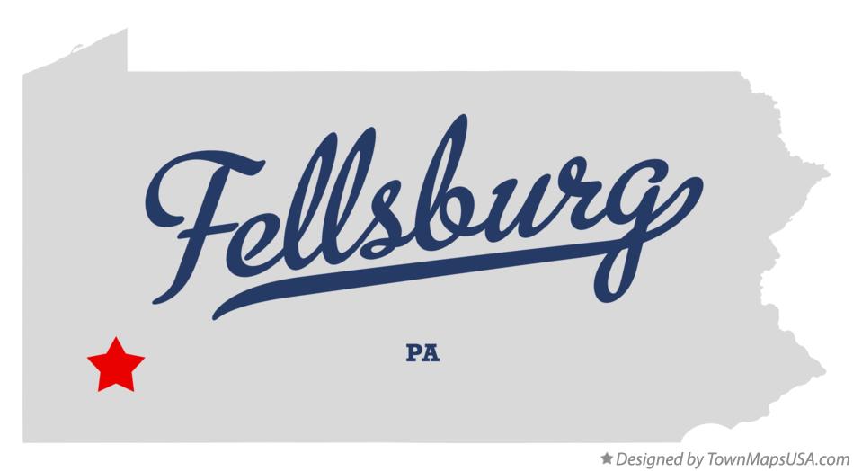 Map of Fellsburg Pennsylvania PA