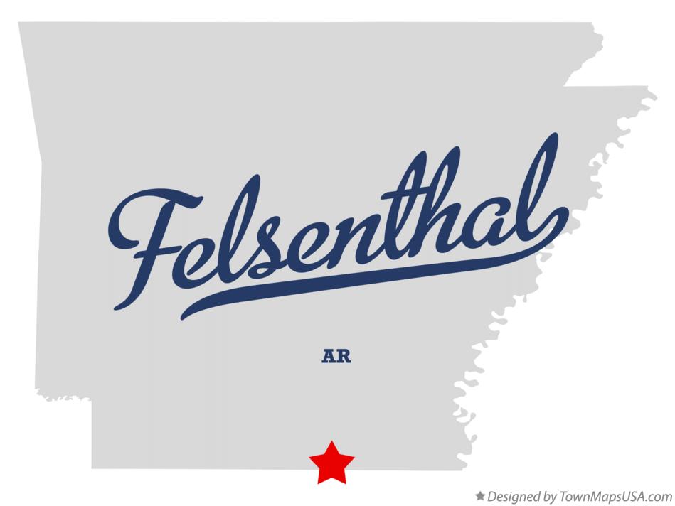 Map of Felsenthal Arkansas AR