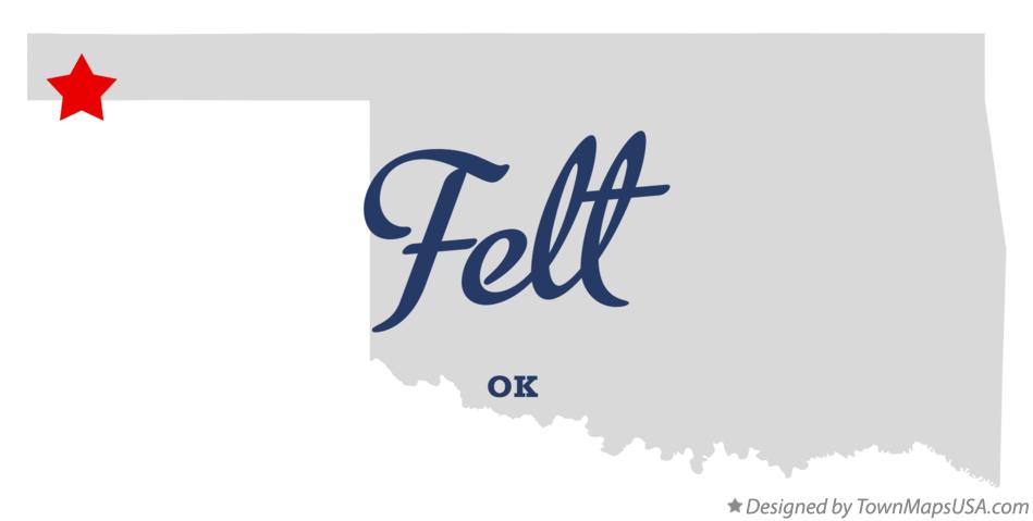 Map of Felt Oklahoma OK