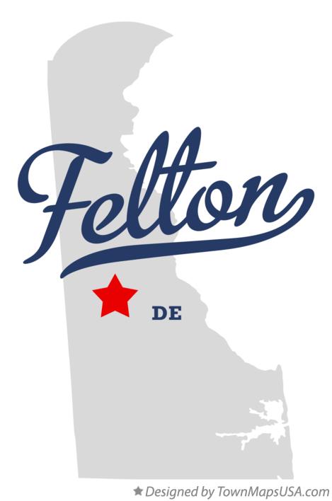 Map of Felton Delaware DE
