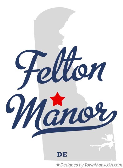 Map of Felton Manor Delaware DE