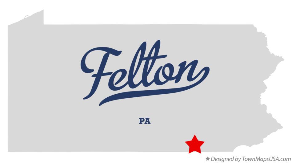 Map of Felton Pennsylvania PA