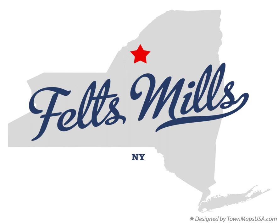 Map of Felts Mills New York NY