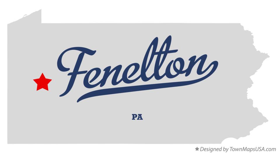 Map of Fenelton Pennsylvania PA