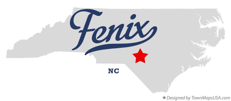 Map of Fenix North Carolina NC