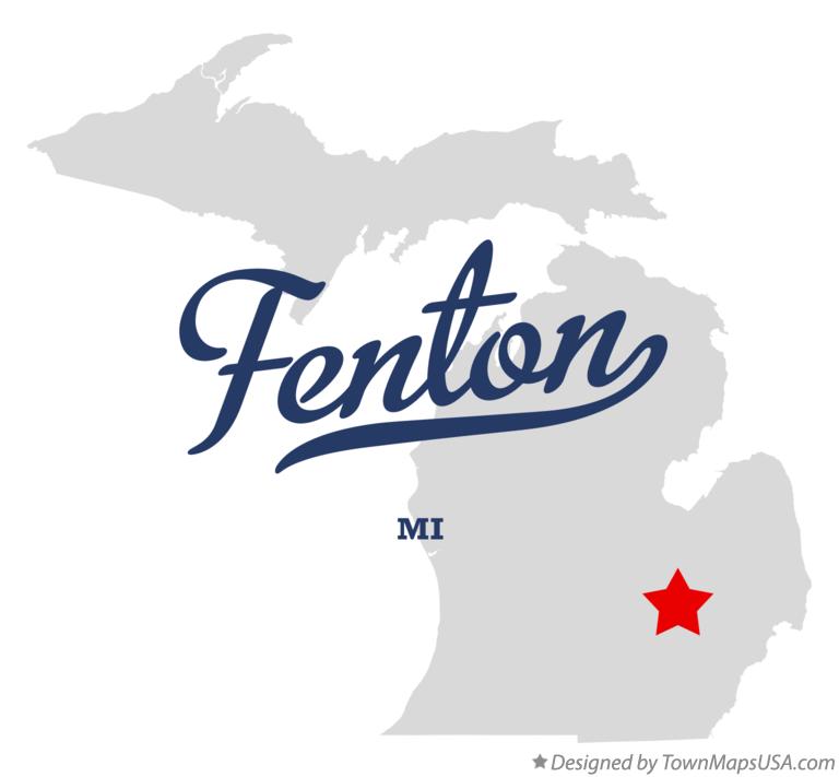 Map of Fenton Michigan MI