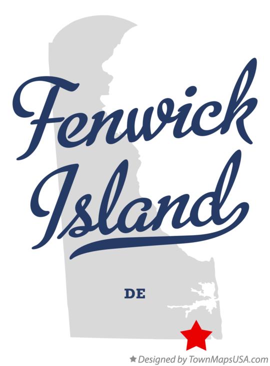 Map of Fenwick Island Delaware DE
