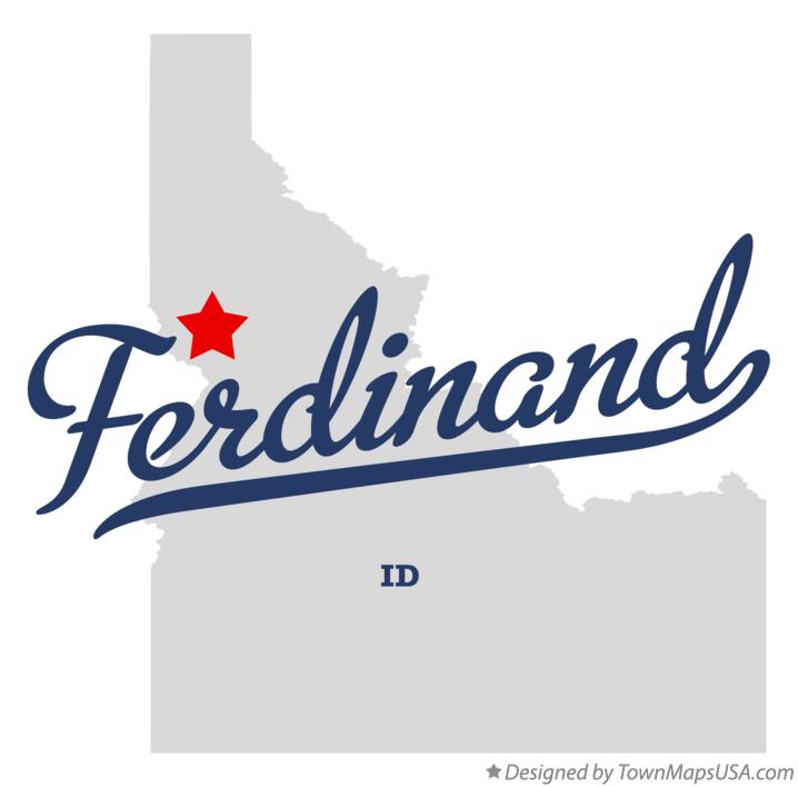 Map of Ferdinand Idaho ID