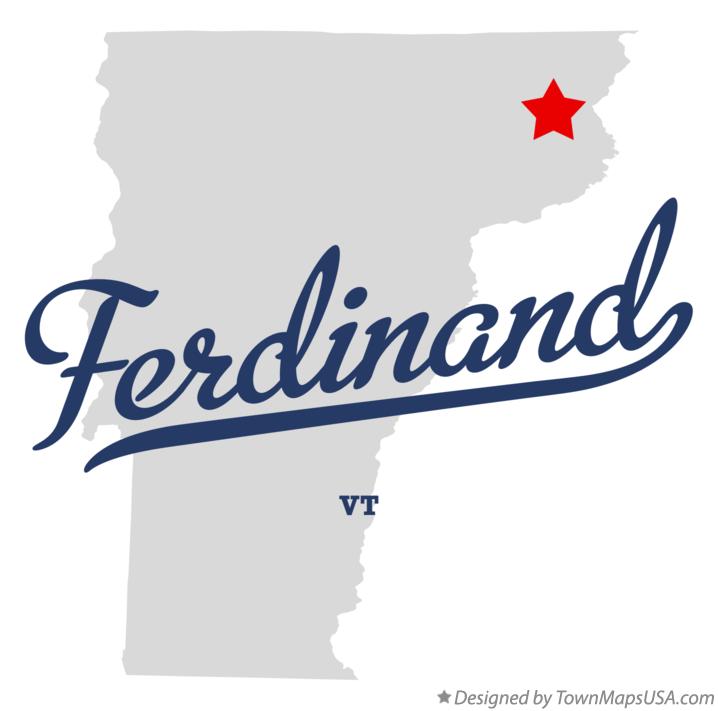 Map of Ferdinand Vermont VT