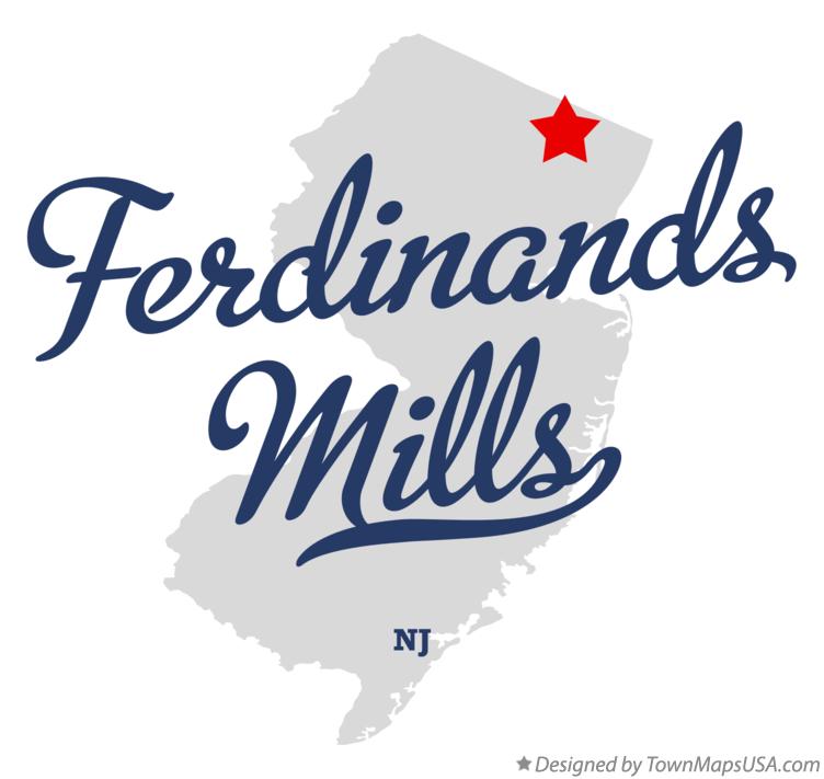 Map of Ferdinands Mills New Jersey NJ