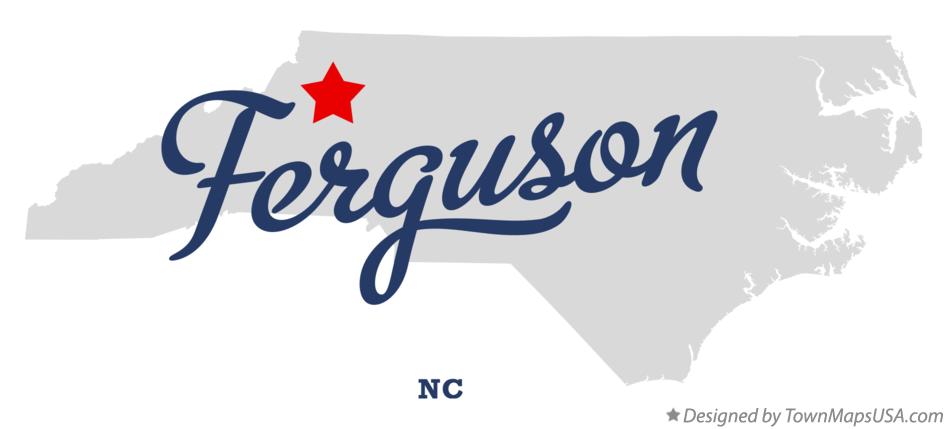 Map of Ferguson North Carolina NC